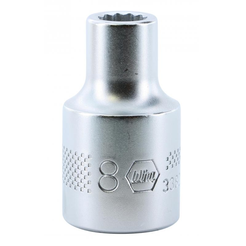 Wiha Tools 33824 1/2 Inch Drive Socket, 12 Point, 8 mm